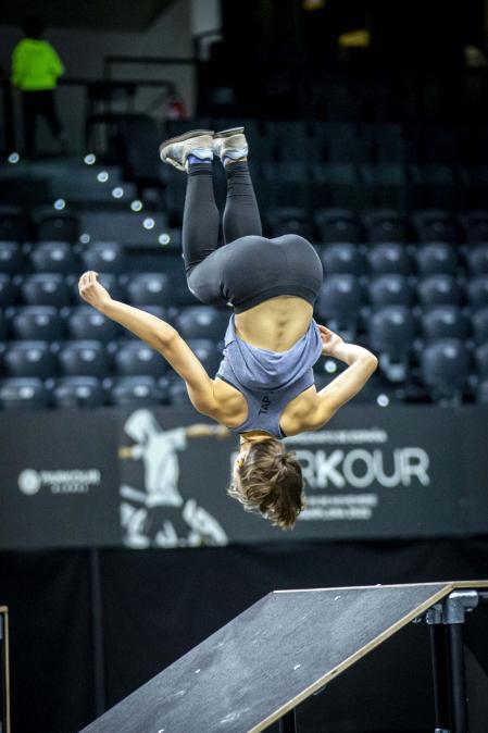 Fotos del Campeonato de España de Parkour en el Navarra Arena.