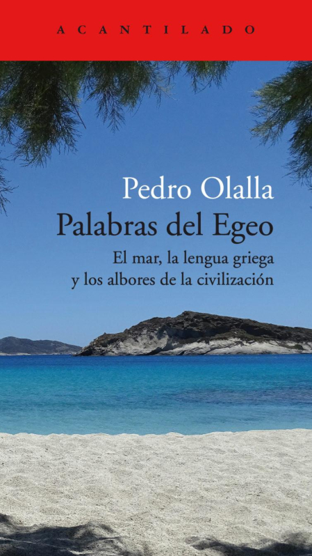 Cubierta de Palabras del Egeo, de Pedro Olalla.