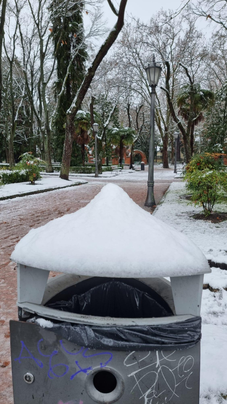 Nevada en Pamplona.