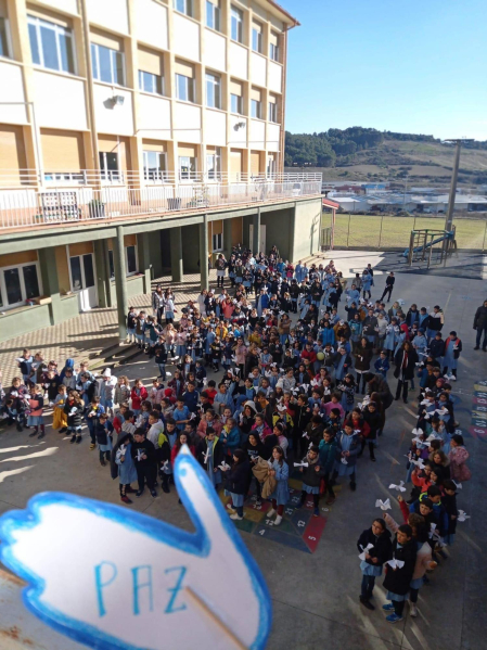 Fiesta de la paz en colegios de Estella.