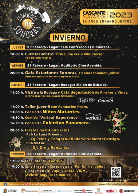 Cartel Estaciones Sonortas Invierno 2023