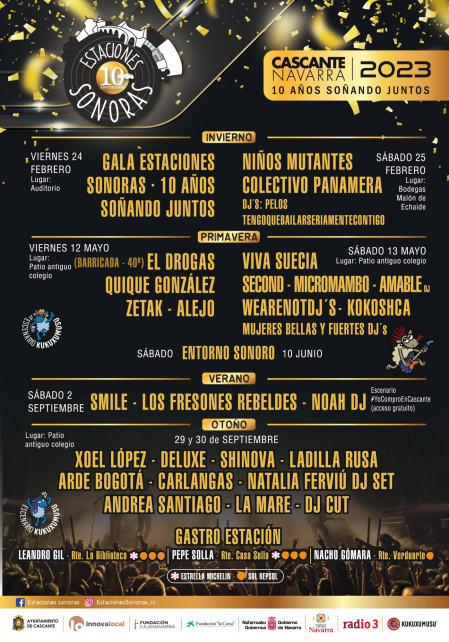 Cartel del festival Estaciones Sonoras de 2023.