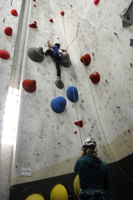 Fotos del Campeonato navarro de escalada de dificultad. /