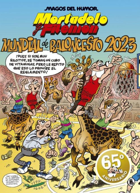 Portada del nuevo número de Mortadelo y Filemón, que tienen una nueva misión en el Mundial de Baloncesto 2023