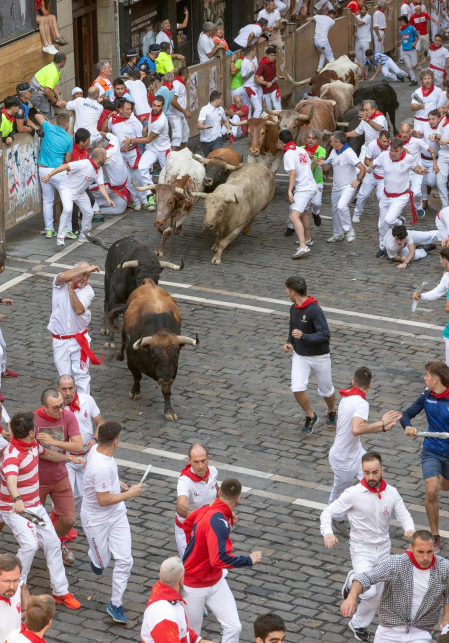 Plaza del Ayuntamiento, cuarto encierro.