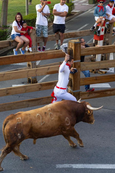 Imagen del cuarto encierro de las fiestas de Tudela