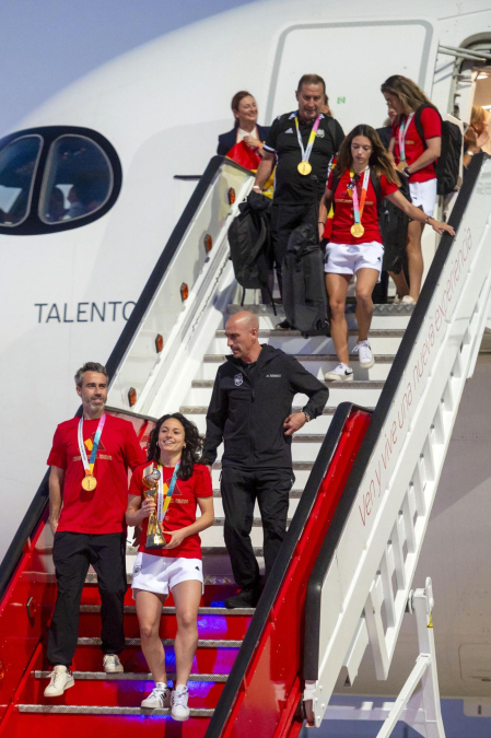 Fotos de la celebración del título de campeonas del mundo de la selección española de fútbol