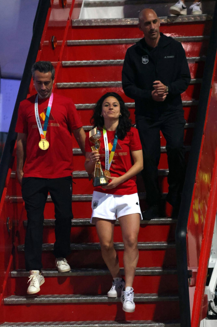 Fotos de la celebración del título de campeonas del mundo de la selección española de fútbol