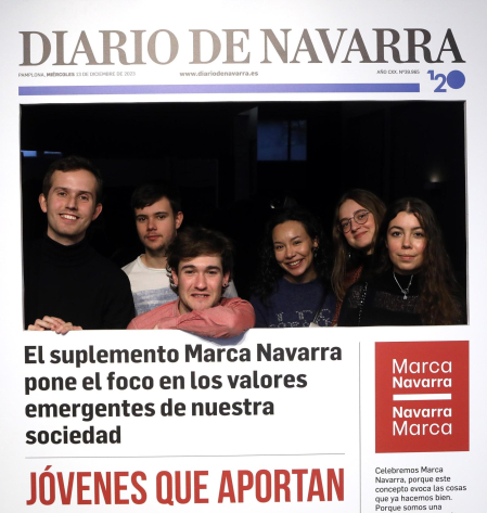MIEMBROS DE EQUIPO EUROPA. Desde la izquierda, Javier Larequi, Iván Sánchez, Xabier Fernández, Ariana Betalalluz, Delia Dinca y Eva Infante./