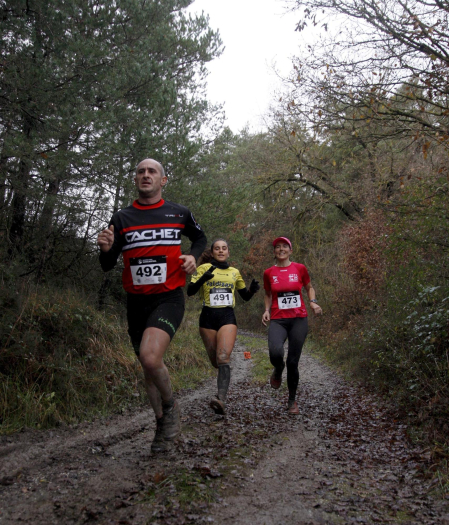 Participantes en las carreras disputadas en la IV Sansilbestrail de Zubiri./