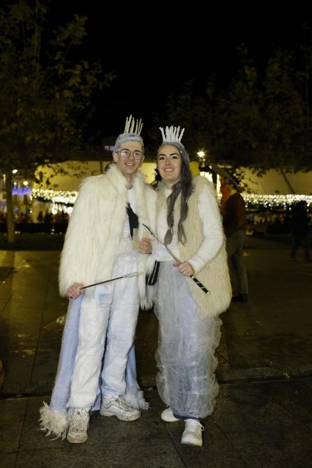 Foto de los disfraces de la Nochevieja 2023 en Pamplona./