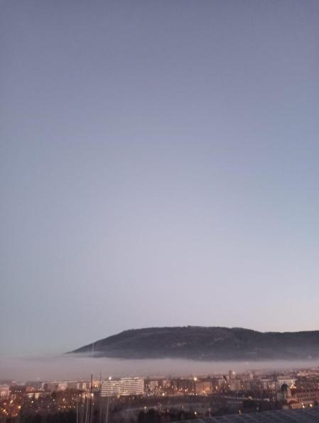 Franja de niebla.