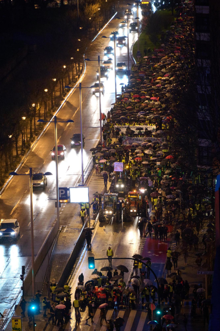 Imágenes de la marcha a favor del agro navarro.