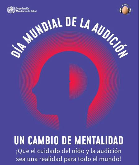 Cartel de la OMS para el Día Mundial de la Audición.
