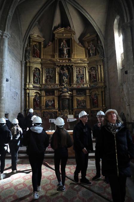 Así luce la iglesia de San Salvador de Sangüesa tras 23 años cerrada por daños estructirales./