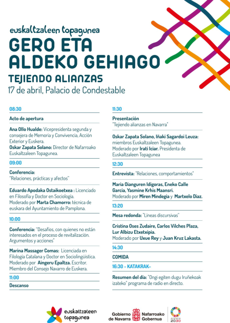 Programa de la jornada 'Tejer alianzas'
