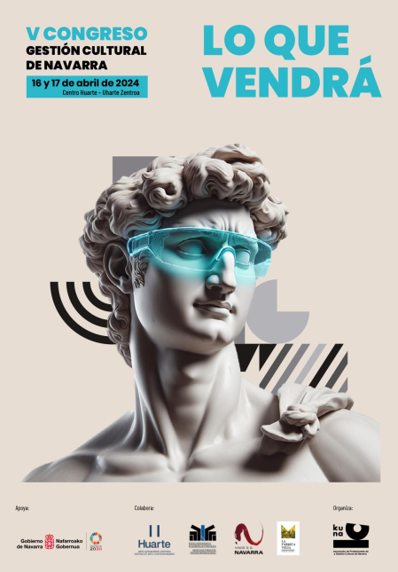 Cartel del V Congreso Gestion cultural de Navarra 'Lo que vendrá'