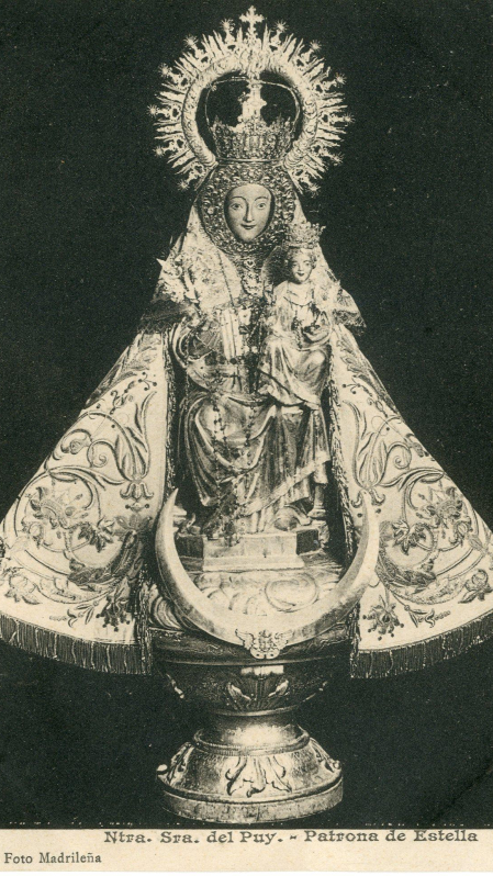 Postal centenaria de la Virgen del Puy, de “Foto Madrileña”