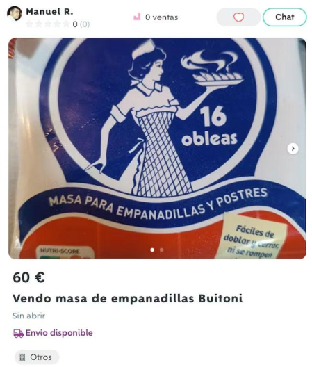 Anuncio publicado en Wallapop
