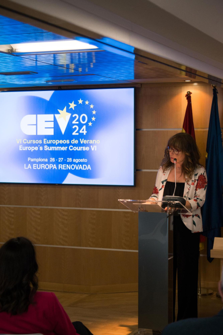 Foto de la presentación de los VI Cursos Europeos de Verano organizados por Fundación Diario de Navarra y Equipo Europa./