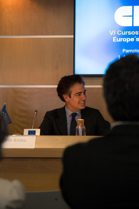 Foto de la presentación de los VI Cursos Europeos de Verano organizados por Fundación Diario de Navarra y Equipo Europa./