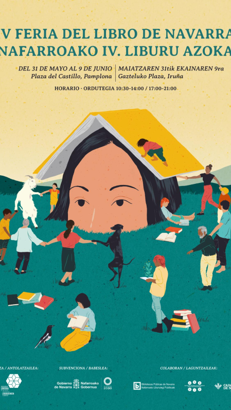Cartel de la IV Feria del Libro de Navarra