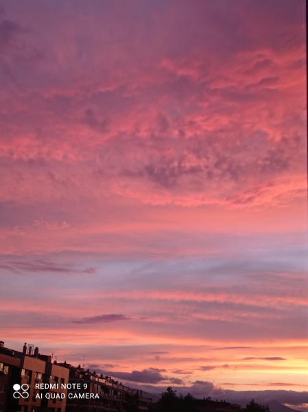 Atardeciendo sobre Pamplona.