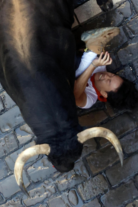 Emocionante primero encierro de los Sanfermines 2024 con toros de la ganadería La Palmosilla