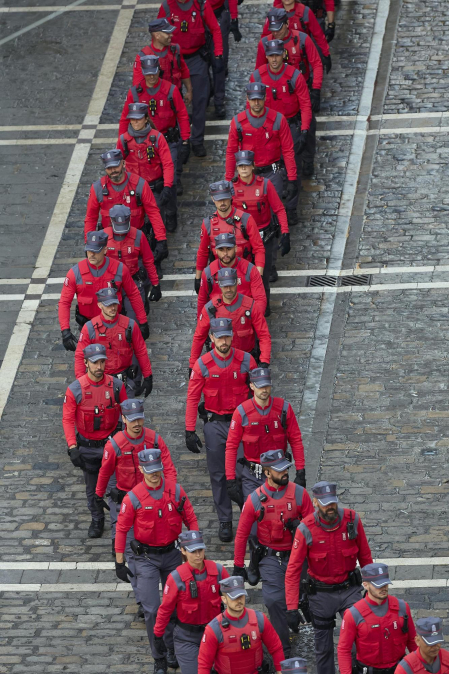 Momentos antes del segundo encierro de San Fermín 2024. |