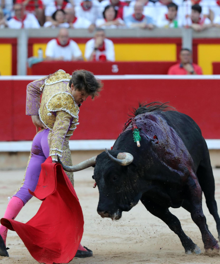 Fotos de la corrida de toros de Cebada Gago en la Feria de San Fermín 2024./