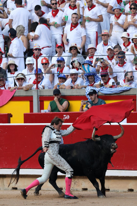 Fotos de la corrida de toros de Cebada Gago en la Feria de San Fermín 2024./