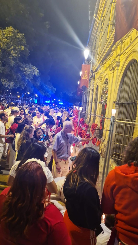 Fotos de la ofrenda de pañuelicos en San Fermín el 14 de julio