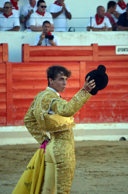 Fotos de la novillada y la cornada a Miguel Serrano en Peralta. /