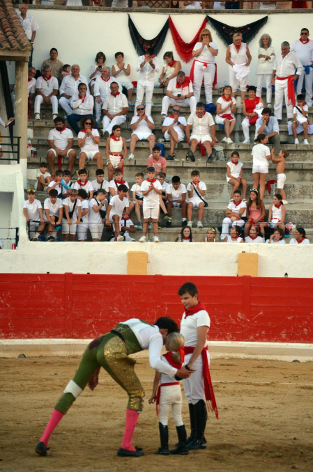 Fotos de la novillada y la cornada a Miguel Serrano en Peralta. /