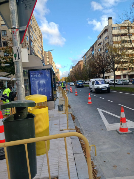 La calle Esquíroz, en la mañana de este lunes