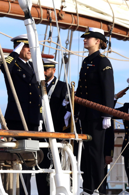 Primer día de la princesa Leonor a bordo del Juan Sebastián Elcano
