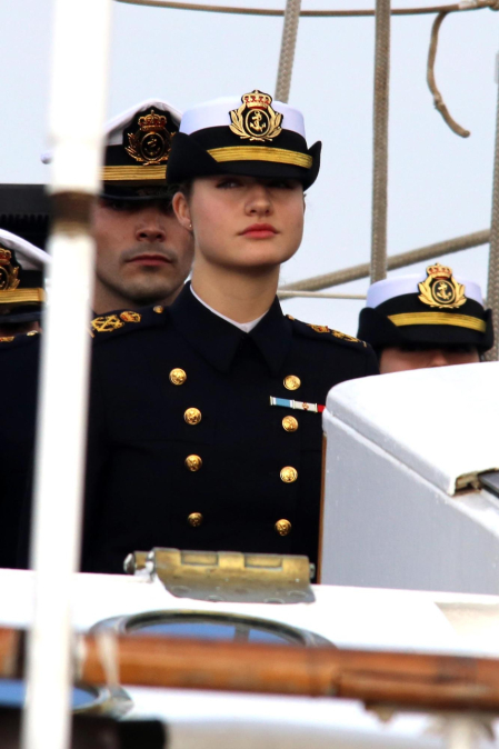 Primer día de la princesa Leonor a bordo del Juan Sebastián Elcano
