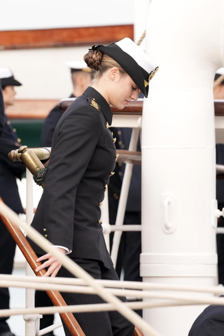 Primer día de la princesa Leonor a bordo del Juan Sebastián Elcano