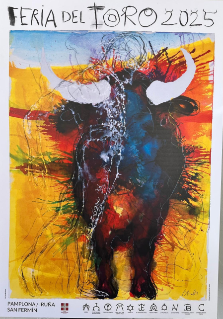 Cartel de la Feria del Toro de Pamplona 2025 es obra del artista Miquel Barceló