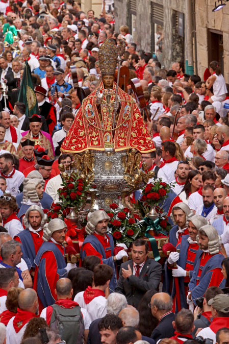 Foto de la procesión de San Fermín 2025./