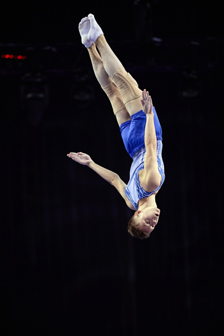 Fotos del Mundial de gimnasia de trampolín en el Navarra Arena