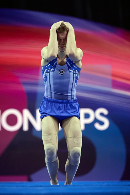 Fotos del Mundial de gimnasia de trampolín en el Navarra Arena