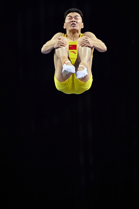 Fotos del Mundial de gimnasia de trampolín en el Navarra Arena