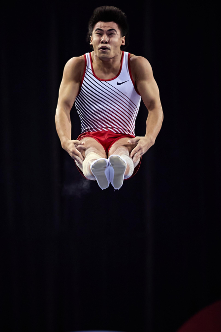 Fotos del Mundial de gimnasia de trampolín en el Navarra Arena