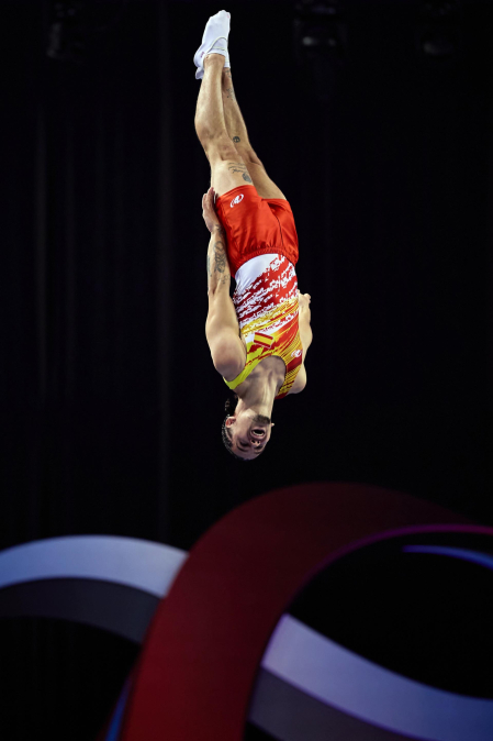 Fotos del Mundial de gimnasia de trampolín en el Navarra Arena