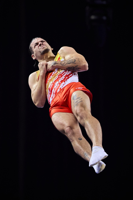 Fotos del Mundial de gimnasia de trampolín en el Navarra Arena
