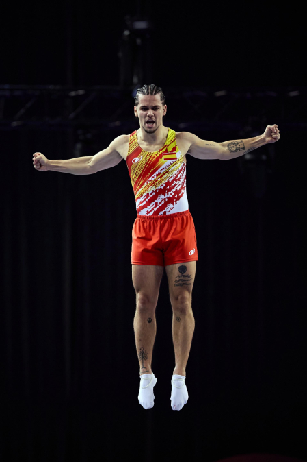 Fotos del Mundial de gimnasia de trampolín en el Navarra Arena