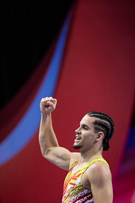 Fotos del Mundial de gimnasia de trampolín en el Navarra Arena