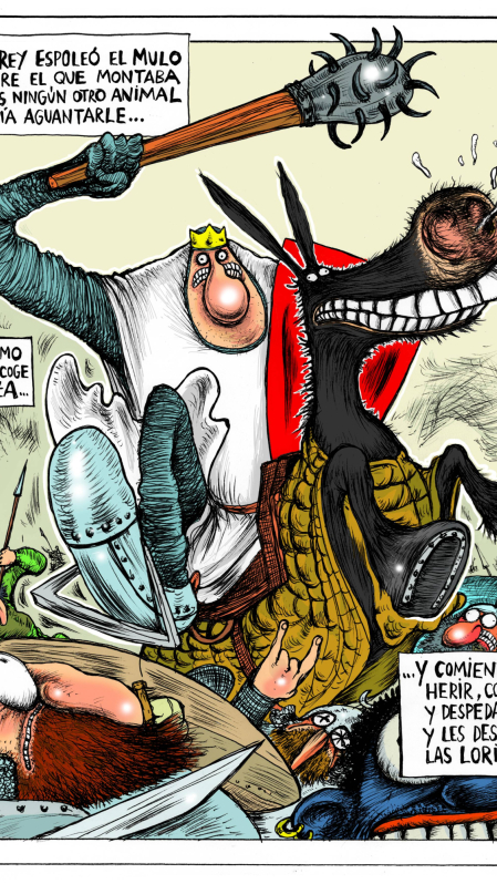 Sancho el Fuerte, en una viñeta sobre la batalla de Las Navas de Tolosa