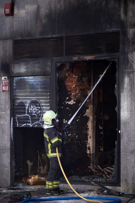 incendio en un bazar